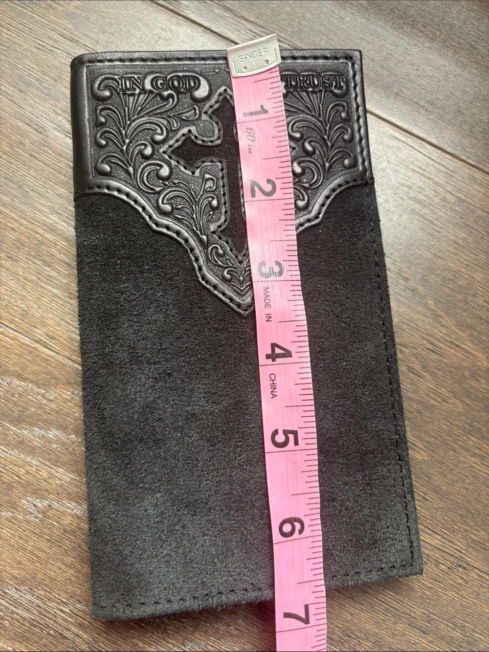Nocona Genuine Leather Slim Fit,11 card,ID slot,slip pockets,In God We Trust